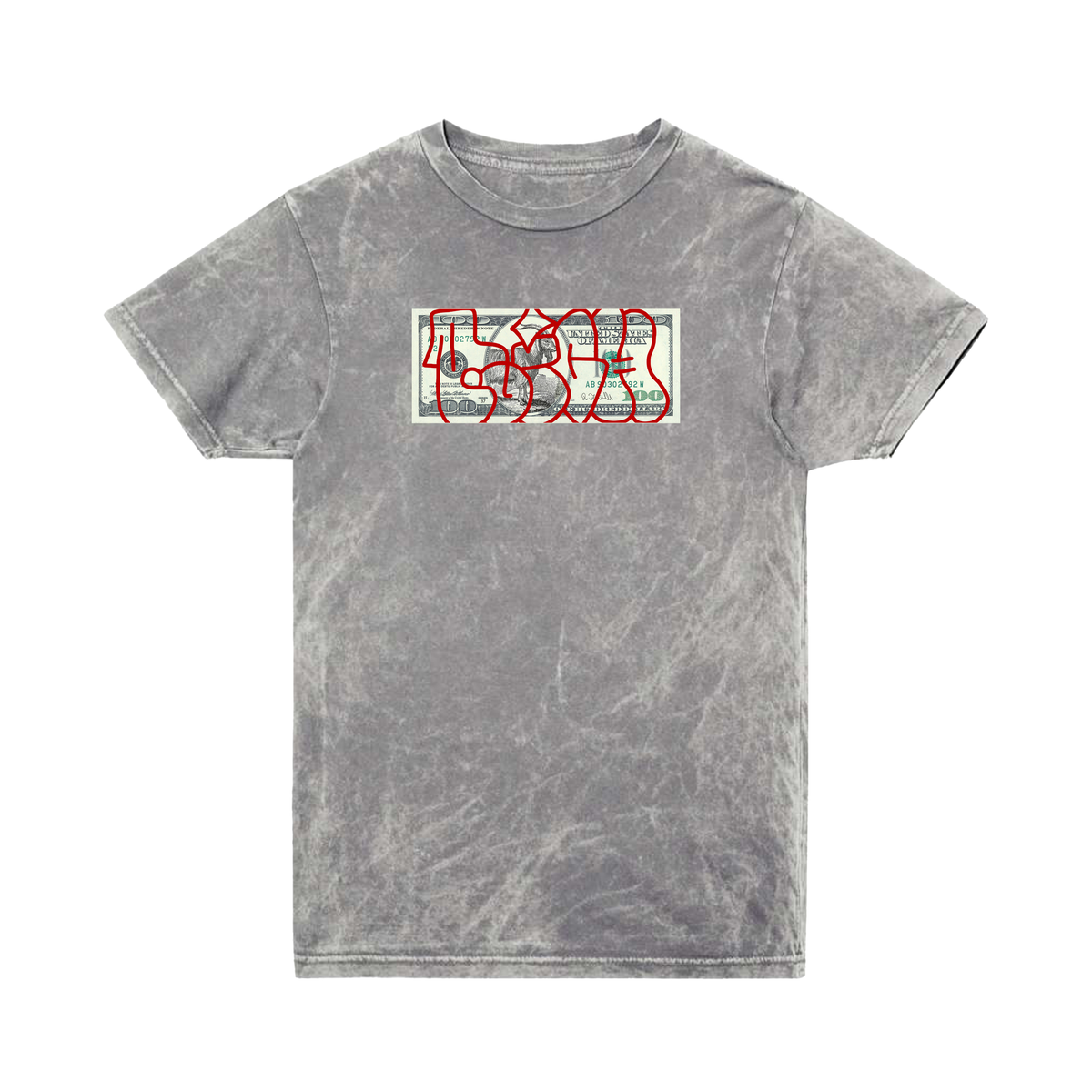 Throw Up Tee Washed Grey